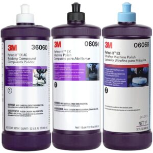 Auto Polishing Kit. 3M 36060, 06094, 06068 Perfect-It Kit Buffing Polishing Rubbing Compound, Quart